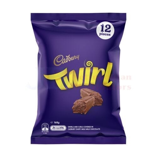 Cadbury Individual Cadbury Medium Bag Twirl 168g 9300617042631 JBMMBT Cadbury Medium Bag Twirl 168g