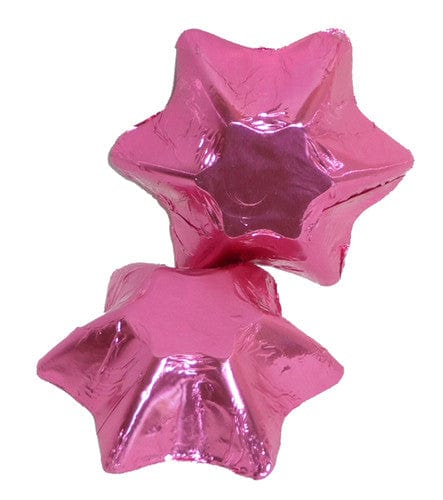 Chocolate Gems Individual Chocolate Gems - Chocolate Stars - Pink Foil (1kg bag / approx 138 pcs) TPFS2110 Chocolate Gems - Chocolate Stars - Pink Foil (1kg bag / approx 138 pcs)