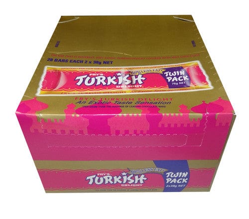 Fry's Individual Fry s Turkish Delight -  Twin Pack (28pc box) (2 x 38g bars) 19400550619994 TPFS5362 Fry s Turkish Delight -  Twin Pack (28pc box) (2 x 38g bars)