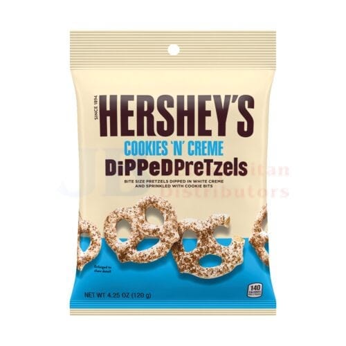 Hershey's Hershey's Cookies 'N' Creme Dipped Pretzels 120g Hershey's Cookies 'N' Creme Dipped Pretzels 120g